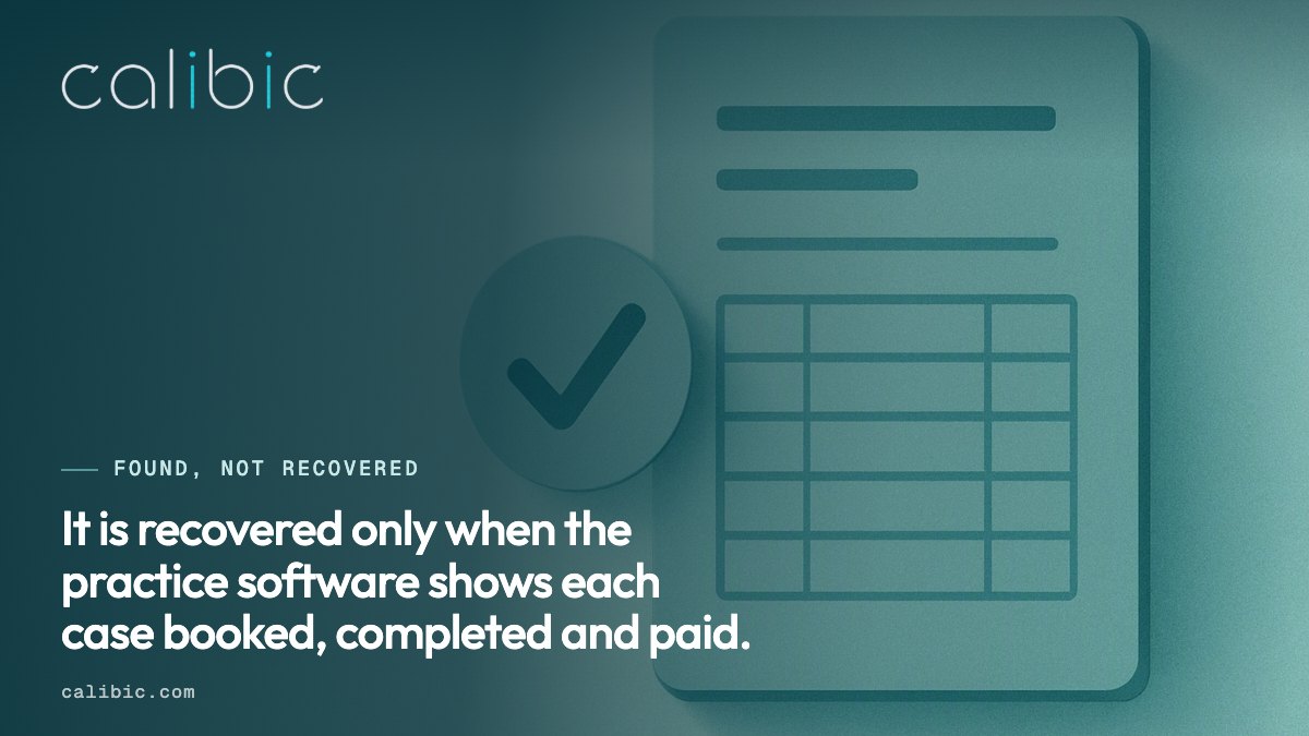 Treatment is found first and recovered only once booked, completed and paid