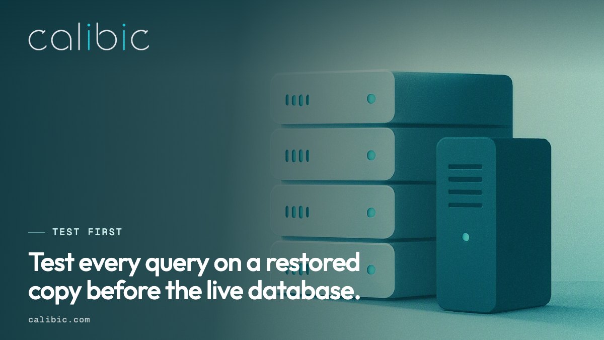 Abstract copy of a server beside the live server